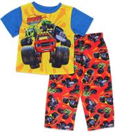 blaze and the monster machines toddler boys 🏎️ pajama set – 2 piece sleepwear for racing fans logo
