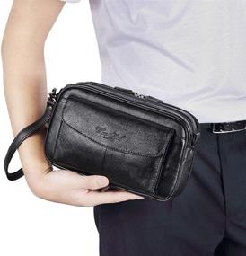 img 2 attached to 👜 Стильная кожаная бизнес-органайзер на руку: Этот женский ремнистый кошелек обязателен для владелиц модных сумок и кошельков.