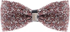 img 3 attached to Adjustable Gold Rhinestone Bowtie for Men 🎩 - Stylish Accessory for Ties, Cummerbunds & Pocket Squares