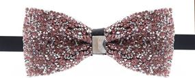 img 2 attached to Adjustable Gold Rhinestone Bowtie for Men 🎩 - Stylish Accessory for Ties, Cummerbunds & Pocket Squares