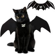 🐱 halloween cat bat wings costume pet cosplay vampire dress up apparel for small dogs – spooky bat skeleton bone wing with kitten puppy skull back tie decoration & traction rope fixing hole – ideal for christmas clothes логотип