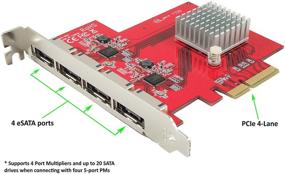 img 3 attached to 🚀 Улучшите передачу данных с помощью Ableconn PEX-SA134 4-портовой адаптерной карты PCI Express с интерфейсом eSATA III 6Gbps, четырьмя линиями хост-адаптера - AHCI, поддерживающей распределение портов и работающей по протоколу PCIe 2.0 x4.