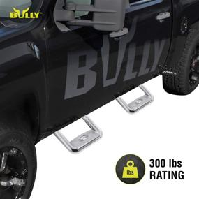 img 2 attached to 🚚 Bully AS-200 Universal Truck Polished Aluminum Side Hoop Step Set: Fits Chevy, Ford, Toyota, GMC, Dodge RAM, Jeep