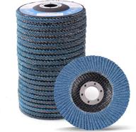 🪚 lotfancy 4.5 inch flap discs - 20pcs assorted sanding grinding wheels, premium zirconia alumina abrasives, t27, multiple grit options (40 60 80 120) logo