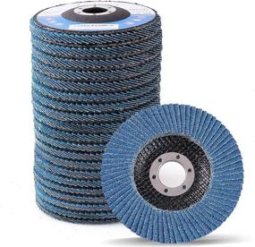 img 4 attached to 🪚 LotFancy 4.5 Inch Flap Discs - 20PCS Assorted Sanding Grinding Wheels, Premium Zirconia Alumina Abrasives, T27, Multiple Grit Options (40 60 80 120)