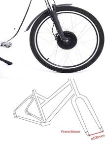 img 3 attached to 🚲 Enhance Your Riding Experience: 350W Electric Bike Conversion Kit with LCD Display Controller and PAS Brake Lever