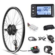 🚲 enhance your riding experience: 350w electric bike conversion kit with lcd display controller and pas brake lever logo