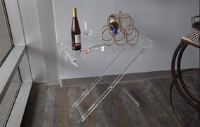 img 1 attached to 🍽️ Designstyles Acrylic Folding Tray Table: Modern Chic Accent Desk with Elegant Clear Design - Perfect for Kitchen, Bar, and Serving