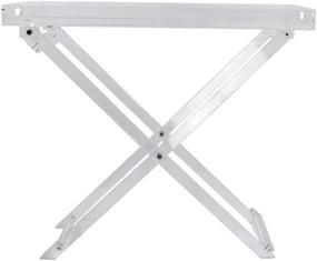 img 2 attached to 🍽️ Designstyles Acrylic Folding Tray Table: Modern Chic Accent Desk with Elegant Clear Design - Perfect for Kitchen, Bar, and Serving