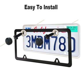 img 1 attached to 🔩 AOOTF Black License Plate Screws - Stainless Steel Rustproof Car Tag Frame Fasteners, Bulk Front Plate Mount Hardware Kit - M6 (1/4") Self-Tapping Bolts with Caps Inserts Assortment and Rattle Proof Pad
