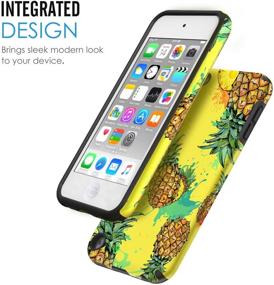 img 3 attached to 🍍 MoKo Case for iPod Touch 2019/7/6/5 - 2 in 1 Protective Case with Shock Absorbing TPU Bumper & Hard Back Cover - Ultra Slim Design - Pineapple