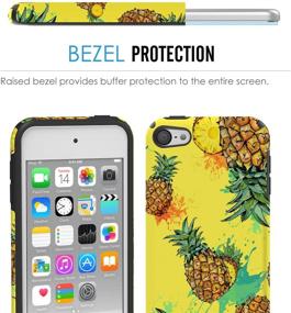 img 2 attached to 🍍 MoKo Case for iPod Touch 2019/7/6/5 - 2 in 1 Protective Case with Shock Absorbing TPU Bumper & Hard Back Cover - Ultra Slim Design - Pineapple
