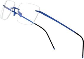 img 4 attached to FONEX Titanium Eyeglasses Frameless 8557