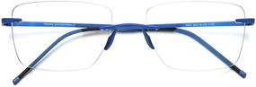 img 1 attached to FONEX Titanium Eyeglasses Frameless 8557