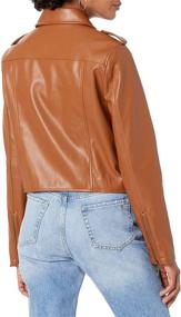 img 3 attached to 🧥 Heather Leather Jacket for Women - Women's Clothing