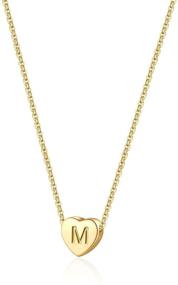 img 4 attached to 🌟 Personalized Monily Initial Necklace: Perfect Girls' Jewelry for Adding an Alphabet Touch!