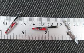 img 1 attached to 🔪 Creepy Mini Horror Pendants: Set of 6 Bloody Knife Charms (NS449) - Top-notch Supplies