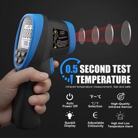 img 3 attached to 🌡️ BTMETER BT-985C Infrared Thermometer Gun: Non Contact 16:1 IR Laser Temperature Gun for Food Cooking, Kitchen Grilling, and HVAC -50℃~800℃ (-58℉~1472℉) [NOT for Human Temp]
