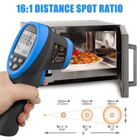 img 2 attached to 🌡️ BTMETER BT-985C Infrared Thermometer Gun: Non Contact 16:1 IR Laser Temperature Gun for Food Cooking, Kitchen Grilling, and HVAC -50℃~800℃ (-58℉~1472℉) [NOT for Human Temp]