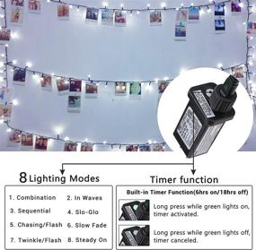 img 3 attached to 🎄 82ft 200 LED Christmas Lights Indoor Outdoor - Timer & Connectable Fairy String Lights for Garden, Yard, Party, Holiday - White Xmas Tree Decorations