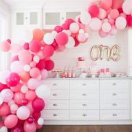 120 pack latex balloons 10 inch - baby pink balloons round balloon macaron 6 colors for baby shower, girl party, birthday, wedding decorations - soonlyn pink balloons логотип