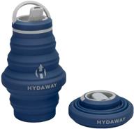 💦 compact & portable: hydaway collapsible water bottle (17oz) - spout lid, travel-friendly, food-grade silicone (seaside) логотип