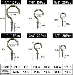 img 3 attached to Bronze Screw 105Pcs Ceiling Hanging Kit - Easy DIY Installation, Sturdy Hardware