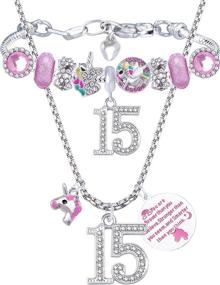 img 4 attached to 🎀 Girls' Jewelry and Bracelets - Birthday Gifts: Bracelet Necklace Jewelry