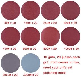 img 1 attached to SODIAL 200Pcs Sanding 80 3000 Abrasive