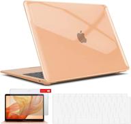 💻 ibenzer macbook air 13 case m1 a2337 a2179 a1932 with keyboard cover & screen film - crystal clear, at13cycl+2 logo