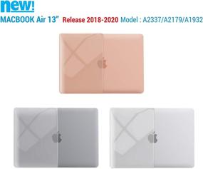 img 2 attached to 💻 Ibenzer MacBook Air 13 Case M1 A2337 A2179 A1932 with Keyboard Cover & Screen Film - Crystal Clear, AT13CYCL+2