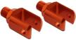 custom motorcycle shock absorber rear suspension u-type adapters orange by foxstar logo