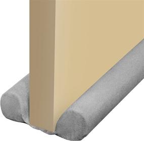 img 4 attached to SwiftJet Under Door Draft Stopper: Windproof Gap Blocker with Twin Sweeps for Interior Doors - Weather Stripping, Sound Blocker, Adjustable Foam - Removable, Washable