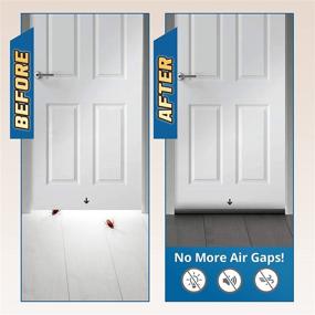 img 2 attached to SwiftJet Under Door Draft Stopper: Windproof Gap Blocker with Twin Sweeps for Interior Doors - Weather Stripping, Sound Blocker, Adjustable Foam - Removable, Washable