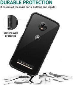 img 2 attached to 📱 CaseWe - Matte Black Flexible TPU Bumper Case Cover for Motorola Moto Z3 / Z3 Play - Compatible with Moto Mods