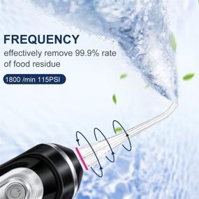 img 2 attached to 💦 Portable Water Flosser by Gugusure: Cordless Dental Oral Irrigator with 9 Modes, 320ML Cleanable Water Tank, Rechargeable & IPX7 Waterproof – Ideal Teeth Cleaner for Home and Travel