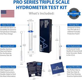 img 3 attached to 🍺 Brewing Hydrometer Alcohol Tester Kit: Pro Series ABV Test for Beer & Wine - American-Made, Specific Gravity, Traceable Glass Test Tube Jar & Brush