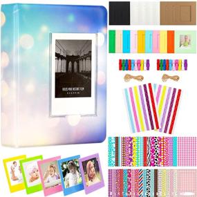 img 4 attached to 📸 BigTrend 2x3 Inch Photo Paper Film Album Set for Fujifilm Instax Mini Camera, Polaroid Snap, Z2300, SocialMatic Instant Cameras & Zip Instant Printer - Blue Spot with 64 Pockets: Enhanced for SEO