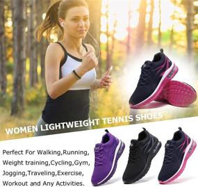 img 3 attached to 👟 Xikete Womens Running Shoes: Lightweight Arch Support Tennis Sneakers with Air Cushion Technology