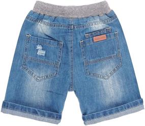 img 1 attached to Encontrar Boys Ripped Jeans Shorts