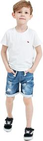 img 3 attached to Encontrar Boys Ripped Jeans Shorts