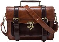 👜 stylish ecosusi fashion girl's faux leather satchel purse - small school crossbody messenger bag for work logo