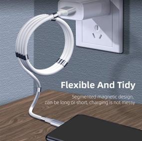 img 1 attached to ⚡️ Fast Charging Magnetic USB C Cable, Retractable Magnetic Charger Type C, Nano Data Cord with Magnetic Absorption, Compatible with Galaxy S10 S10E S9 S8 S20 Plus, Note 10 9 8(USB-C/3FT)