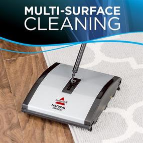 img 2 attached to 🔍 Bissell Natural Sweep Carpet and Floor Sweeper with Dual Rotating System: Efficient Cleaning with 2 Corner Edge Brushes, Silver - Review and Buy