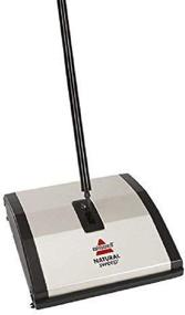 img 4 attached to 🔍 Bissell Natural Sweep Carpet and Floor Sweeper with Dual Rotating System: Efficient Cleaning with 2 Corner Edge Brushes, Silver - Review and Buy