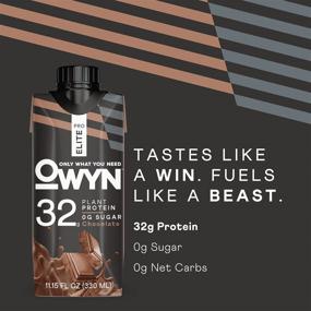 img 2 attached to 🌱 Owyn Pro Elite Vegan Plant-Based High Protein Shake, Chocolate, 12 Pack: Fuel your Workout and Recovery with 32g Protein, 9 Amino Acids, Omega-3, Prebiotics, Superfoods Greens - 0g Net Carbs, Zero Sugar, Keto Friendly