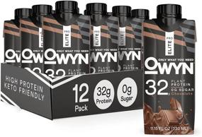 img 4 attached to 🌱 Owyn Pro Elite Vegan Plant-Based High Protein Shake, Chocolate, 12 Pack: Fuel your Workout and Recovery with 32g Protein, 9 Amino Acids, Omega-3, Prebiotics, Superfoods Greens - 0g Net Carbs, Zero Sugar, Keto Friendly