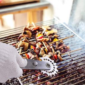 img 2 attached to 🔥 Adjustable Bristle-Free Grill Scraper - Stainless Steel BBQ Scraper with Bottle Opener | Perfect Barbecue Cleaning Tool Fits Weber, Smoker Grills & Most Grill Grates