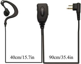 img 1 attached to 📞 2 Pack Walike Talkie Earpiece with Mic for Motorola CLS1410 CLS1110 CP200 CP200D CP185 DTR650 RDU2020 RDU4100 RDU4160D RDU2080D RMU2040 RMU2080D - Adjustable Volume and G Shape Headset Compatibility