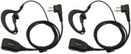 📞 2 pack walike talkie earpiece with mic for motorola cls1410 cls1110 cp200 cp200d cp185 dtr650 rdu2020 rdu4100 rdu4160d rdu2080d rmu2040 rmu2080d - adjustable volume and g shape headset compatibility logo